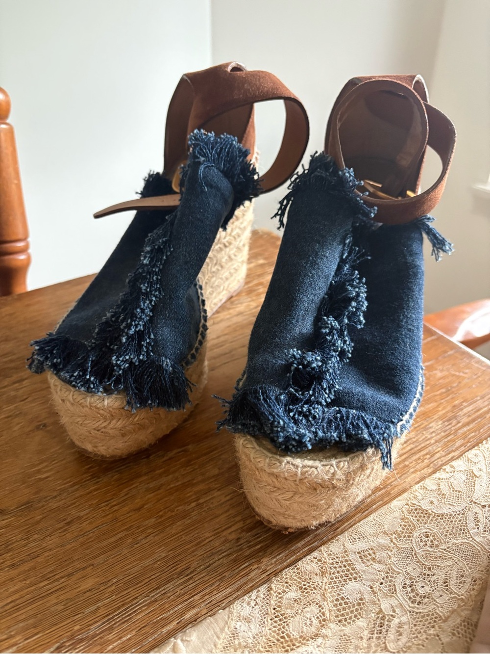 Chloe Denim Wedges